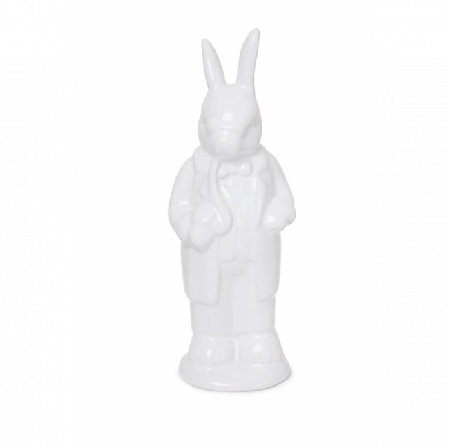 COELHO SENHOR PORCELANA BRANCO (D 7 CM | A 21 CM)