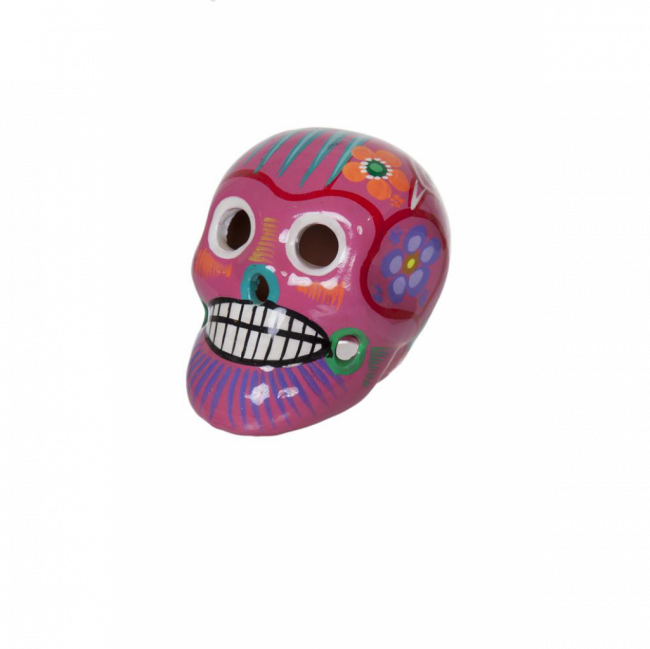 CAVEIRA MEXICANA PORCELANA ROSA (D 7 CM | A 6 CM)