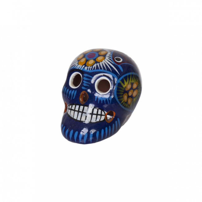 CAVEIRA MEXICANA PORCELANA AZUL (D 7 CM | A 6 CM)