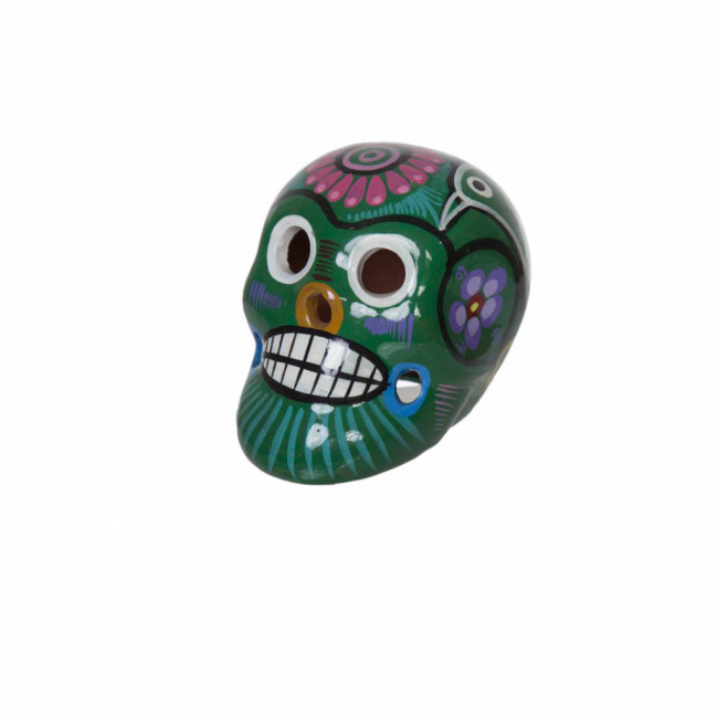 CAVEIRA MEXICANA PORCELANA VERDE (D 7 CM | A 6 CM)