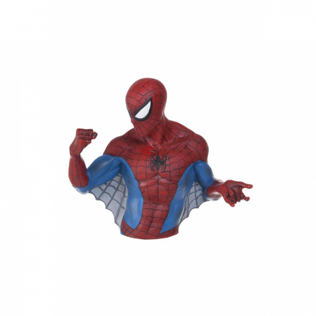 BONECO HOMEM ARANHA MEIO CORPO AZUL E VERMELHO (C 20 CM | L 10 CM | A 19 CM)