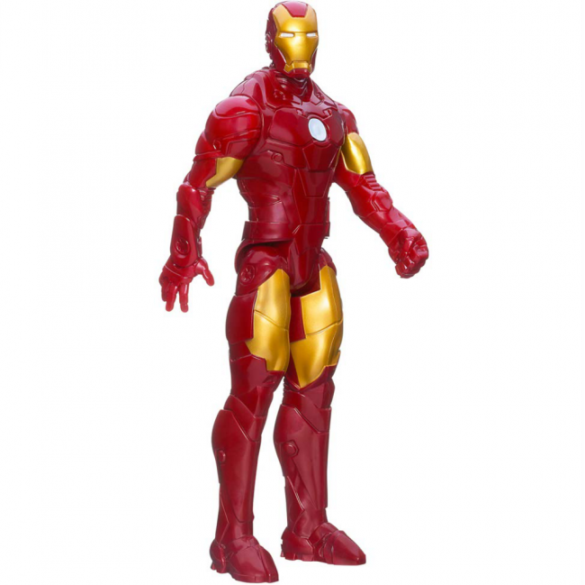 BONECO HOMEM DE FERRO SUPER HERÓI VERMELHO E DOURADO (C 9 CM | L 4 CM | A 29 CM)