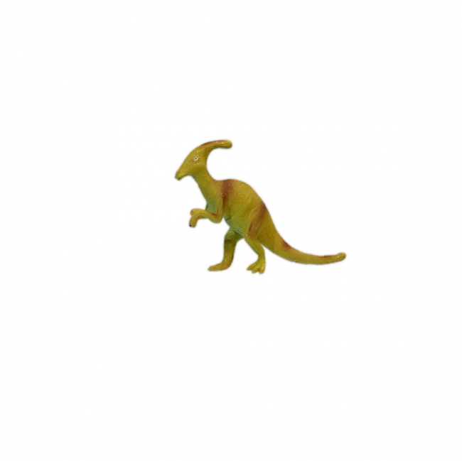 MINI DINOSSAURO PARASSAUROLOFO PLÁSTICO AMARELO (C 10 CM | L 3 CM | A 8 CM)