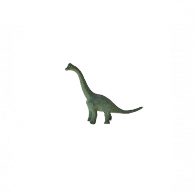 MINI DINOSSAURO APATOSSAURO PLÁSTICO CINZA AZULADO (C 12 CM | L 5 CM | A 10 CM)