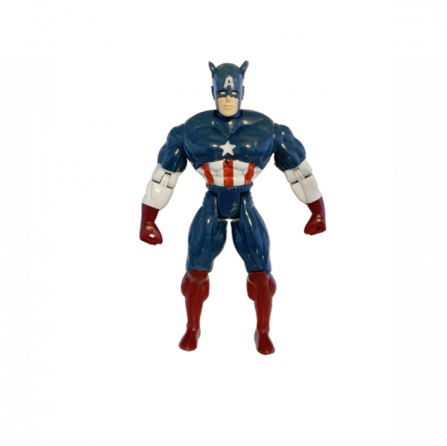 BONECO CAPITÃO AMÉRICA SUPER HERÓI AZUL E VINHO (C 14 CM | L 6 CM | A 25 CM)