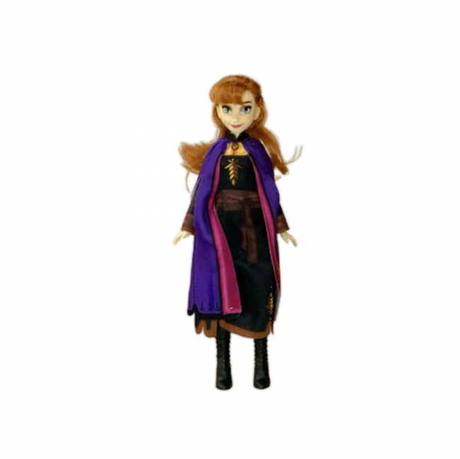 ANNA BARBIE FROZEN VESTIDO ROXO E PRETO (C 8 CM | L 5 CM | A 30 CM)