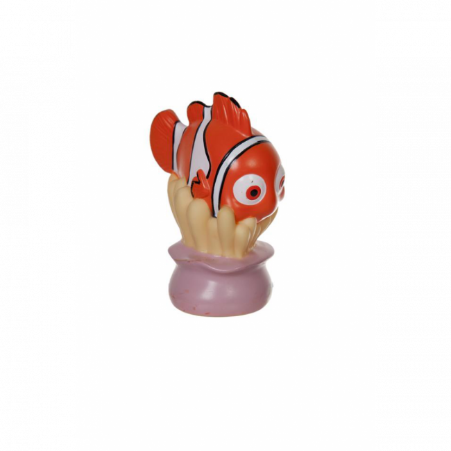 BONECO NEMO SOBRE CORAL FILME PROCURANDO DORY RESINA MINIATURA LARANJA (C 6 CM | L 3 CM | A 5 CM)