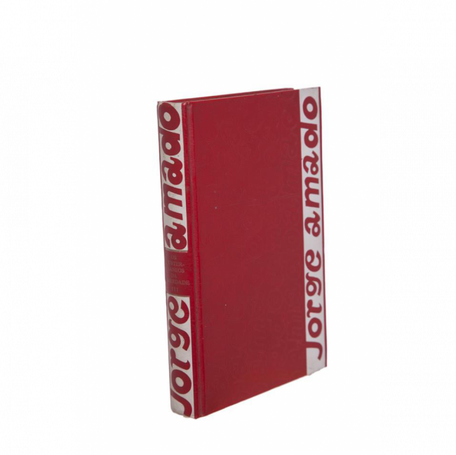 LIVRO JORGE AMADO - OS SUBTERRÂNEOS DA LIBERDADE III VERMELHO E BRANCO (C 14 CM | L 3 CM | A 20 CM)