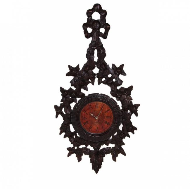 RELÓGIO DE PAREDE APLIQUE MADEIRA GRANDE (C 50 CM | L 10 CM | A 98 CM)
