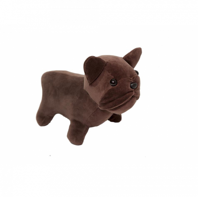 CACHORRO BULLDOG FRANCÊS PELÚCIA MARROM TAM G (C 30 CM | L 17 CM | A 23 CM)