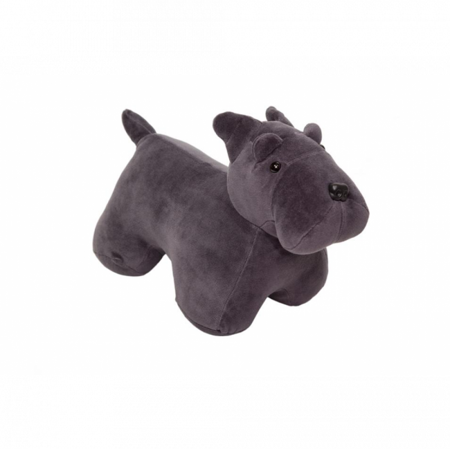 CACHORRO SCHNAUZER PELÚCIA CINZA TAM M (C 37 CM | L 17 CM | A 23 CM)