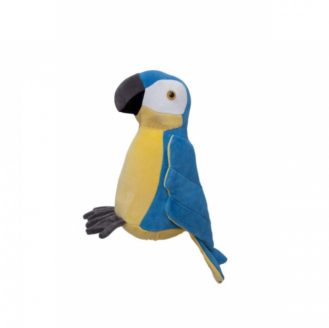 ARARA PELÚCIA AZUL E AMARELA TAM G (C 18 CM | L 13 CM | A 32 CM)