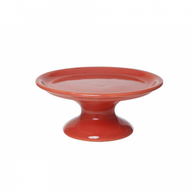 PORTA TORTA BAUHAUS PORCELANA CORAL TAM M (D 25 CM | A 11 CM)