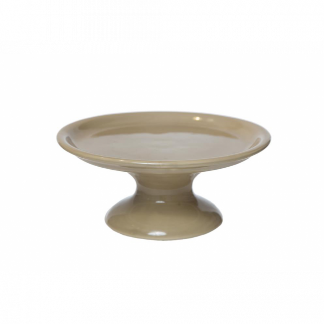 PORTA TORTA BAUHAUS PORCELANA OCRE TAM M (D 25 CM | A 11 CM)