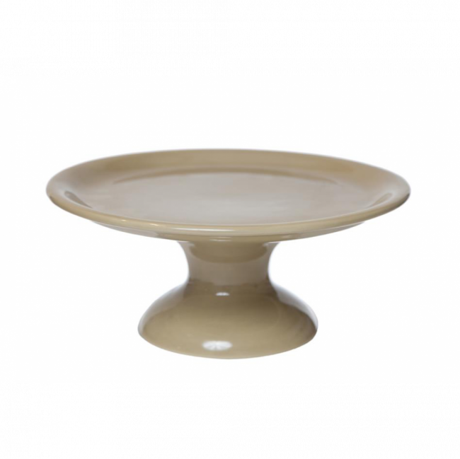 PORTA TORTA BAUHAUS PORCELANA OCRE TAM G (D 30 CM | A 13 CM)