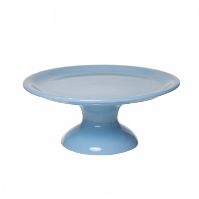 PORTA TORTA BAUHAUS PORCELANA AZUL CELESTE TAM G (D 30 CM | A 13 CM)