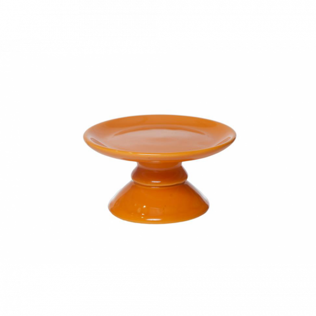 PORTA TORTA BAUHAUS PORCELANA LARANJA TAM P (D 18 CM | A 10 CM)