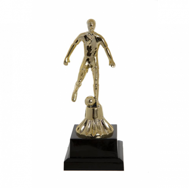 TROFÉU JOGADOR PRETO E DOURADO (C 8 CM | L 8 CM | A 19 CM)