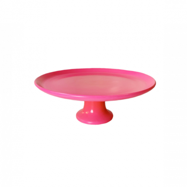 PORTA TORTA BAUHAUS CERÂMICA PINK NEON TAM G (D 39 CM | A 14 CM)