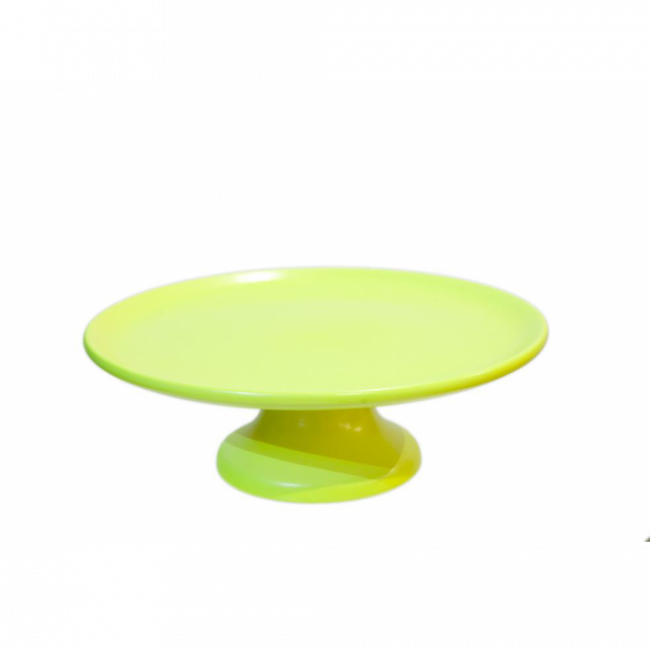 PORTA TORTA BAUHAUS CERÂMICA AMARELO NEON TAM M (D 31 CM | A 10 CM)