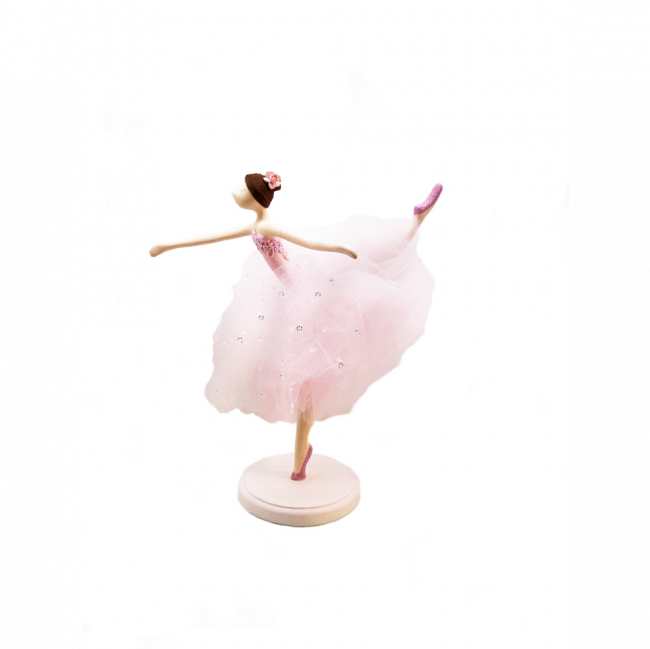 BAILARINA ADAGIO RESINA ROSA (D 26 CM | A 31 CM)