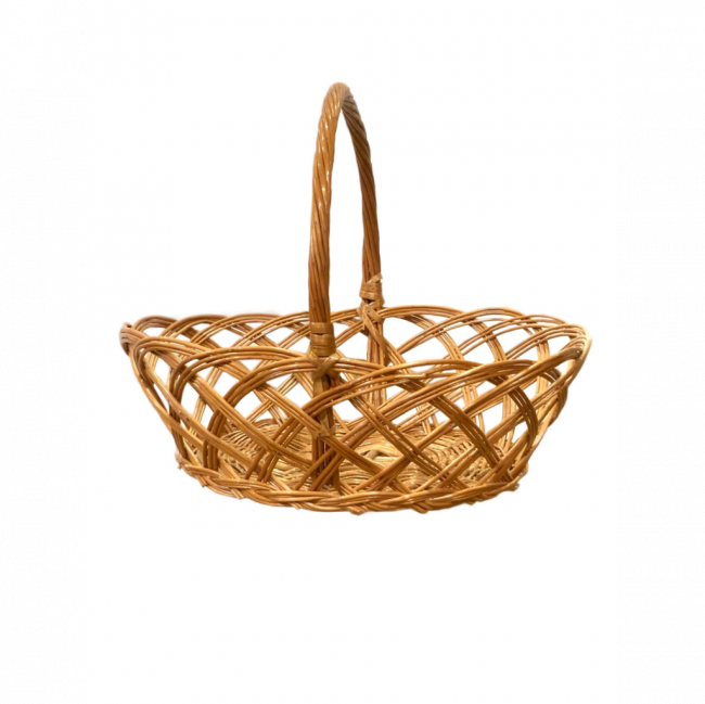 CESTA DE PÃO VIME ENVERNIZADO MARROM (C 49 CM | L 37 CM | A 39 CM)