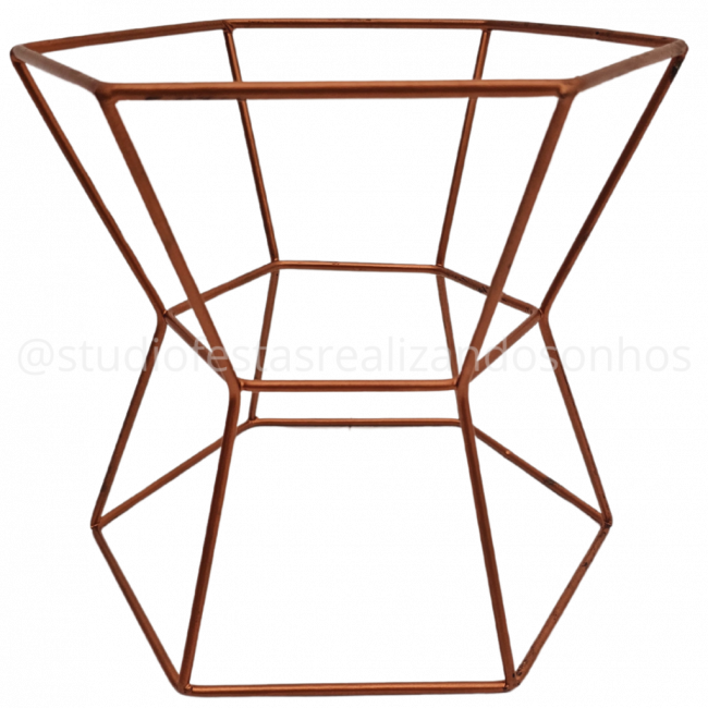 ARMAÇÃO PARA BANDEJA HEXAGONAL M ROSE GOLD