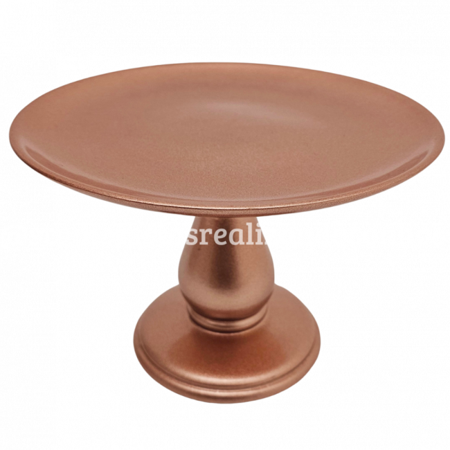 BANDEJA CERÂMICA REDONDA M ROSÉ GOLD