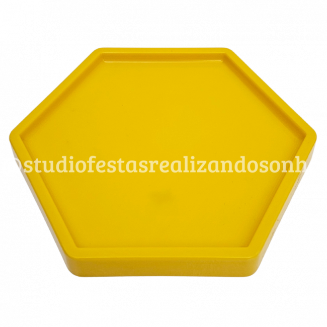 BANDEJA HEXAGONAL M  AMARELO CANÁRIO