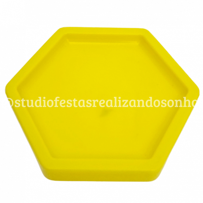 BANDEJA HEXAGONAL M AMARELO