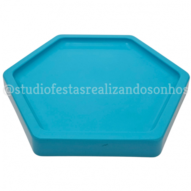 BANDEJA HEXAGONAL M AZUL CAPRI