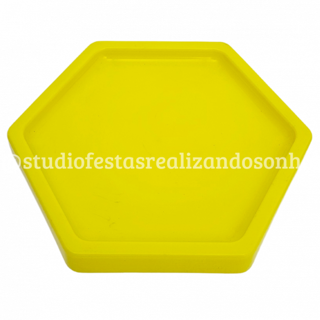 BANDEJA HEXAGONAL P AMARELO