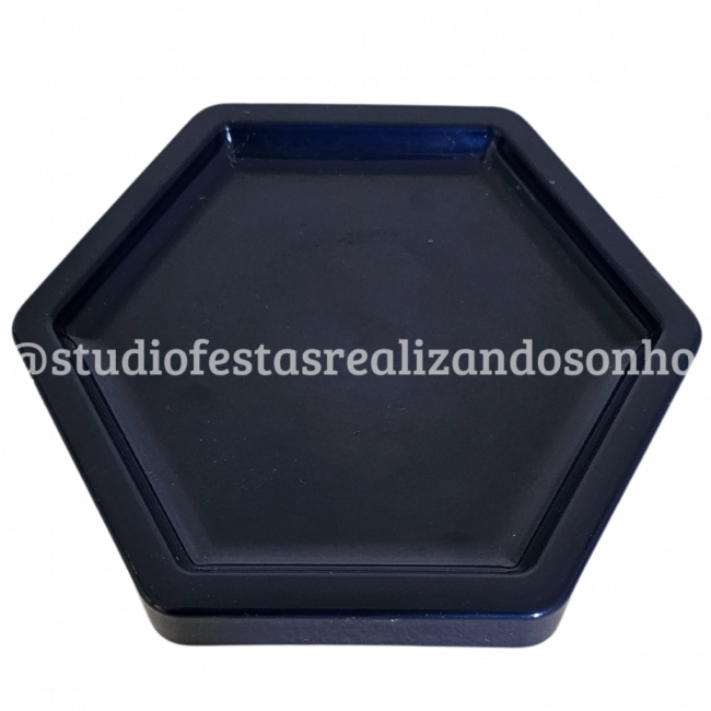 BANDEJA HEXAGONAL P AZUL MARINHO