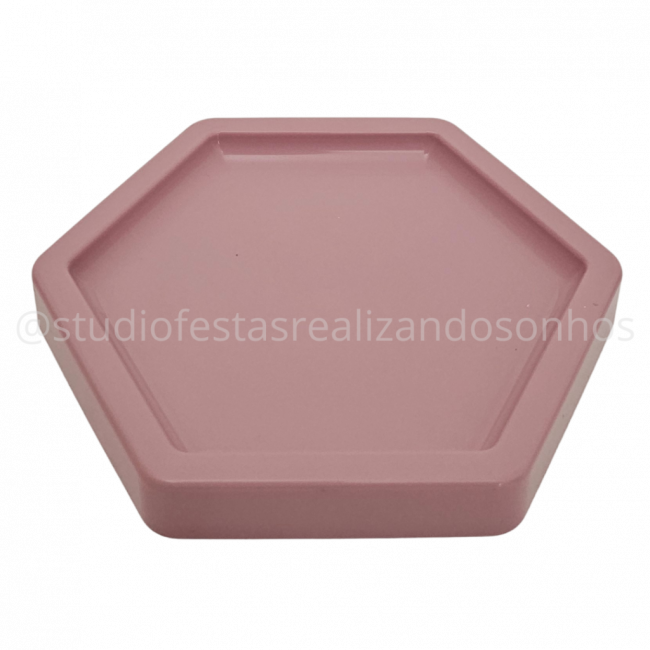 BANDEJA HEXAGONAL P ROSE