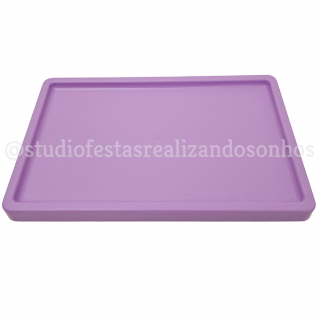 BANDEJA RETANGULAR LILAS