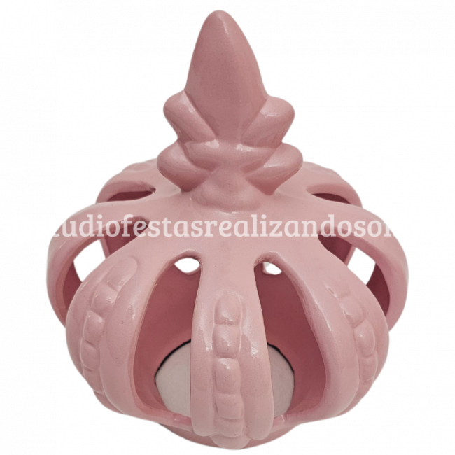 COROA CERÂMICA M ROSA