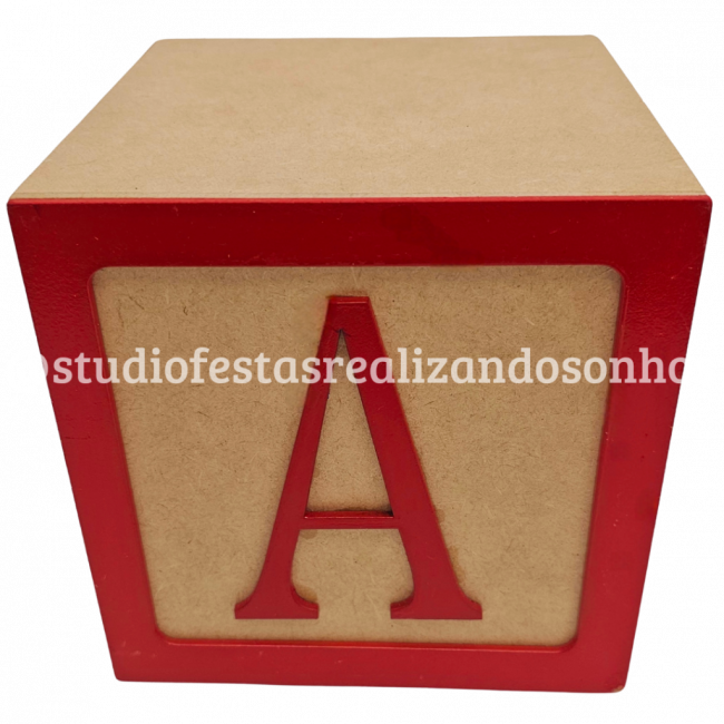 CUBO MDF LETRA A