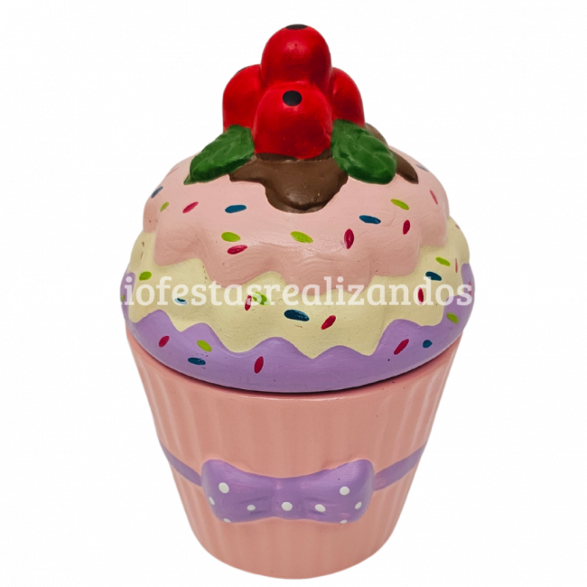 CUPCAKE CERÂMICA ROSA