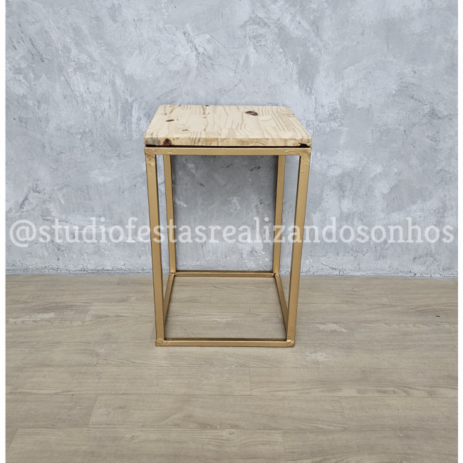 MESA AVULSA RETANGULAR GARDEN DOURADO 2 P