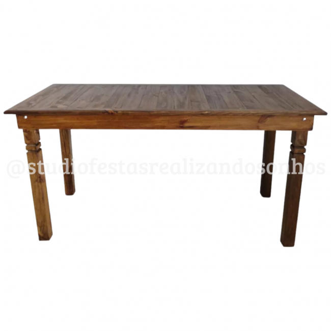 MESA DE PINUS RÚSTICA G DESMONTÁVEL