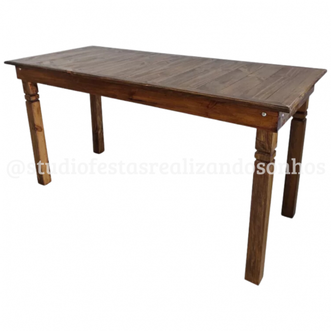 MESA DE PINUS RÚSTICA G DESMONTÁVEL