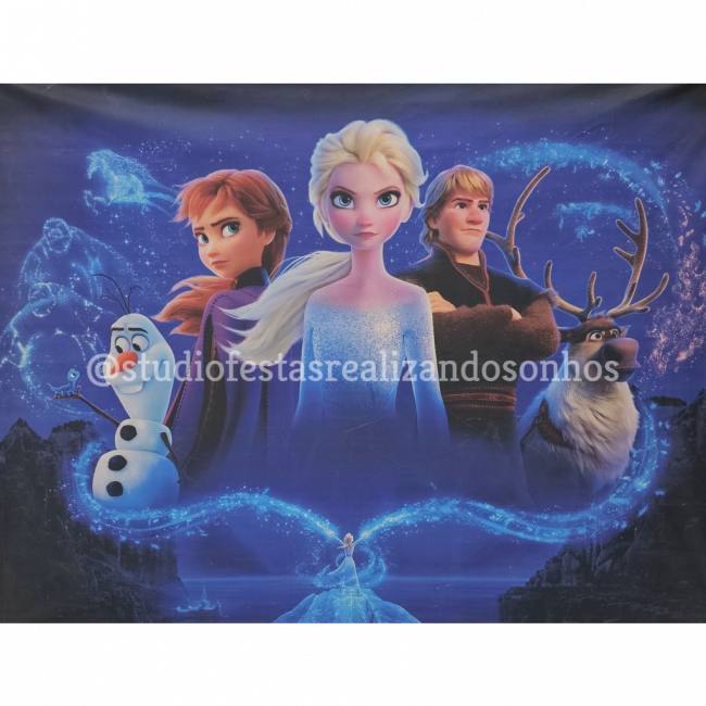 PAINEL DE LONA RETANGULAR FROZEN 2