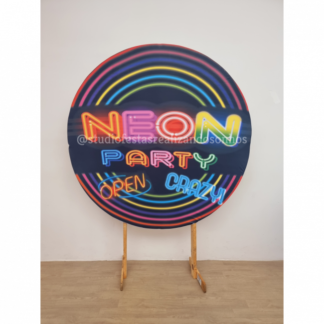 PAINEL REDONDO NEON 1 (TECIDO)