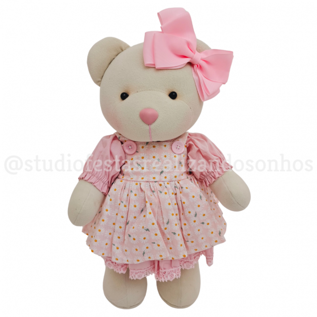 URSO PELÚCIA 50CM MARGARIDA