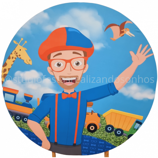 TECIDO REDONDO BLIPPI 1