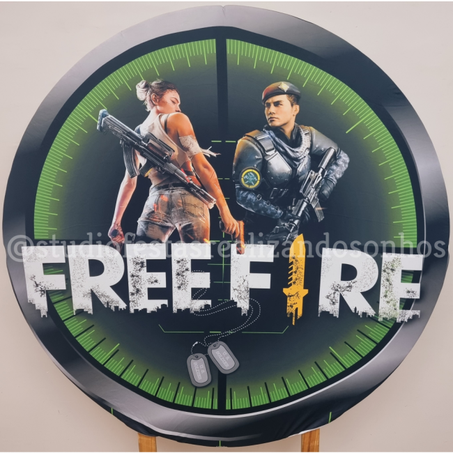 TECIDO REDONDO FREE FIRE 2