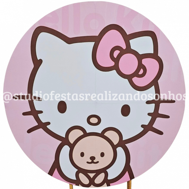 TECIDO REDONDO HELLO KITTY  1