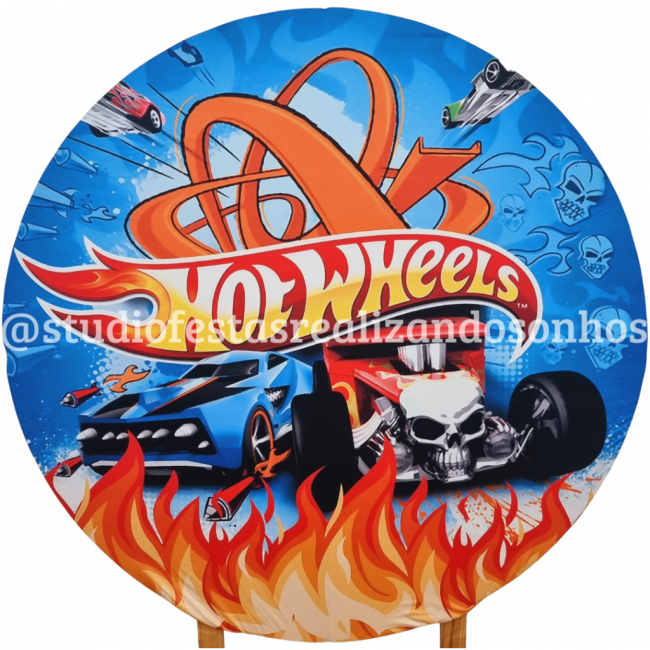 TECIDO REDONDO HOTWHEELS 1