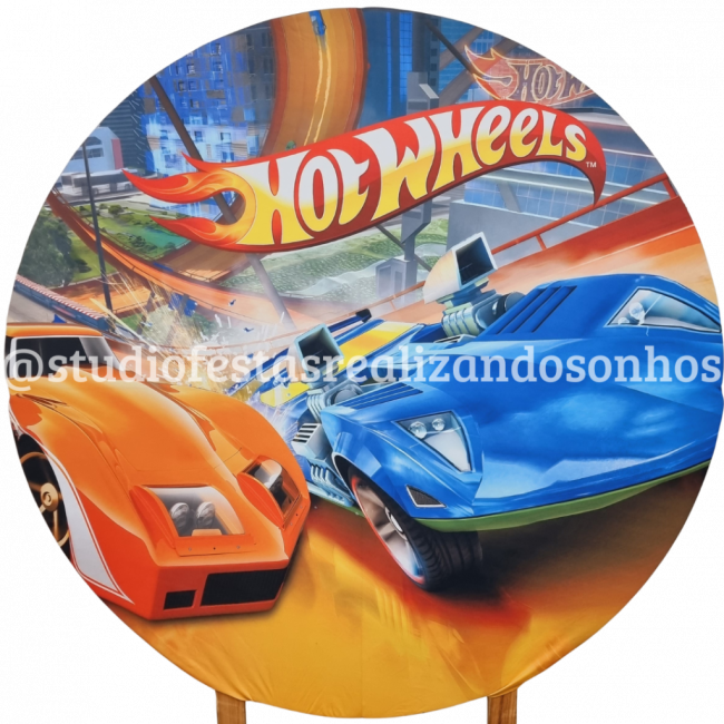 TECIDO REDONDO HOTWHEELS 2