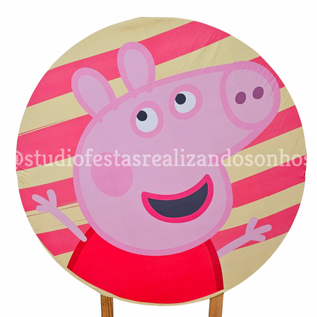 TECIDO REDONDO PEPPA PIG 4